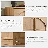 Vista 6 de Buffet Cabinet with Storage & Arched Doors, 31.5 Inch Wood Sideboard With Adjustable Shelf, Modern Coffee Bar Tables Accent Cabinets for Living