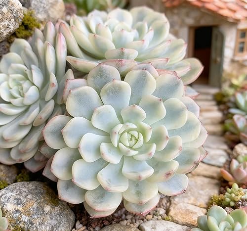 Miniatura 5 de Echeveria Minima - Suculenta viva abigarrada con roseta abigarrada única, hermosa planta de interior para decoración y regalos, planta de