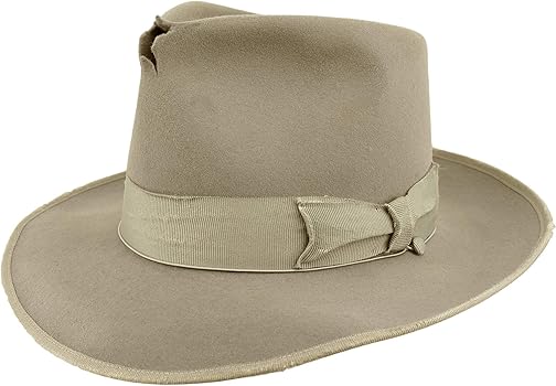 Amazon.com: Fedora Johnny top quality hat antiqued Grey : Clothing