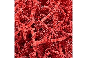 Corlcol Red Crinkle Cut Paper Shred Filler