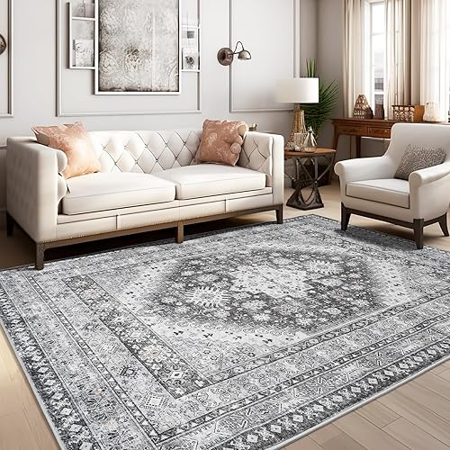 Miniatura 3 de zesthome Alfombras de área de 5 x 7 pies, ultrafina, lavable, resistente a las manchas, antideslizante, para sala de estar, dormitorio, alfombra