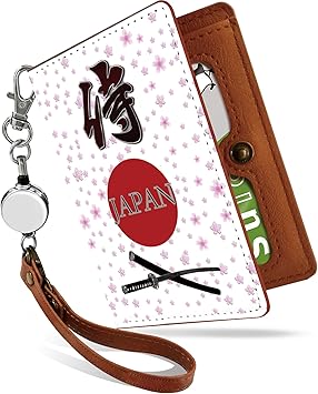 Amazon Co Jp パスケース 定期入れ リール付き かわいい 侍 サムライ 刀 日の丸 桜 和柄 二つ折り 中がみえない おしゃれ メンズ Japan 白 侍 サムライ 刀 日の丸 桜 Ps ファッション