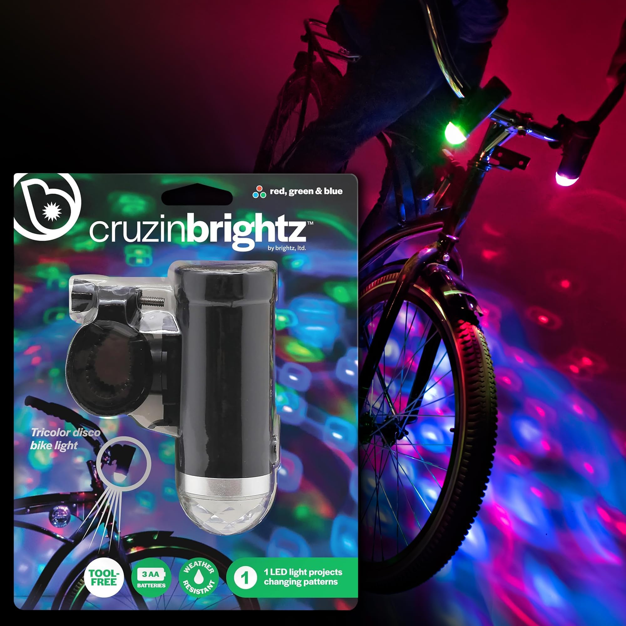 Spoke Brightz LED Bicycle Spoke Accessory Light (for 1 Wheel)