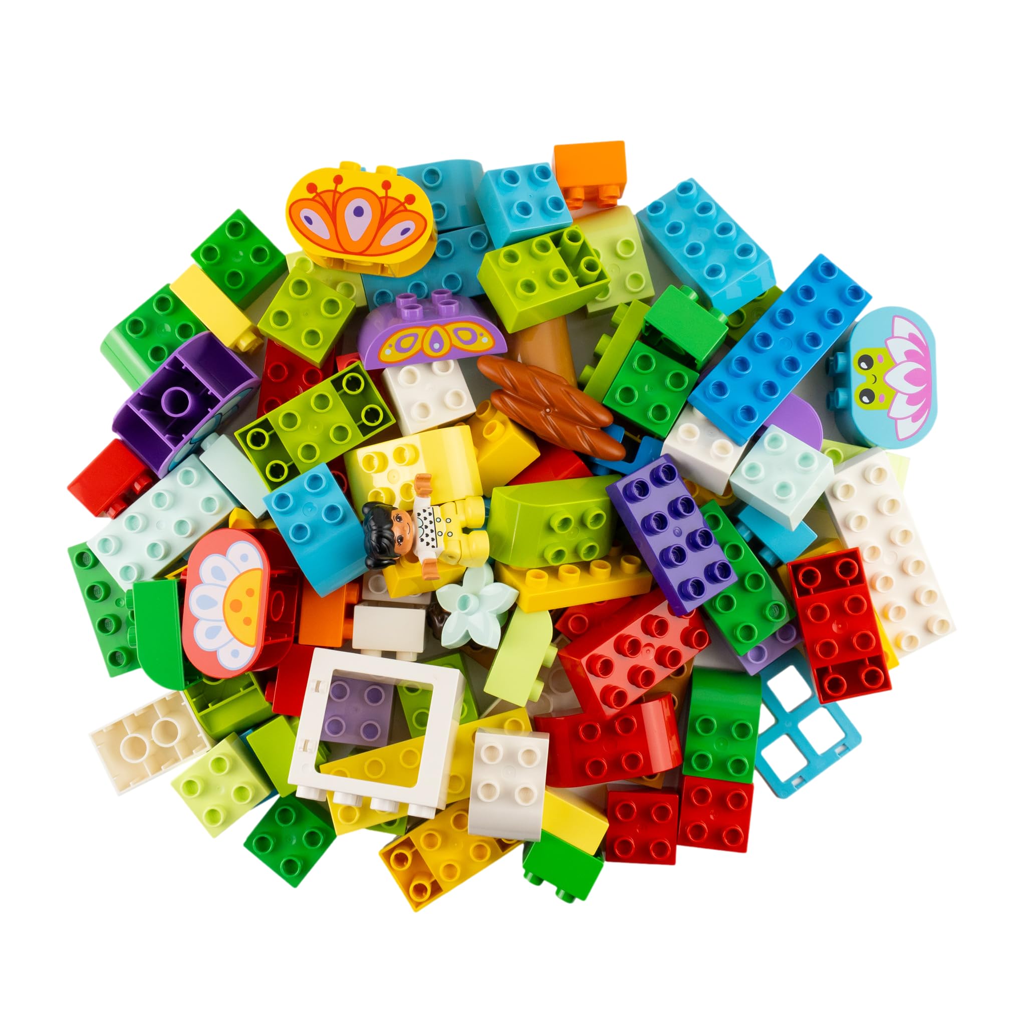 Mirthben Accessori Per Grande Costruzioni, per 3 anni bambino, Blocchi da Costruzione compatibili Duplo