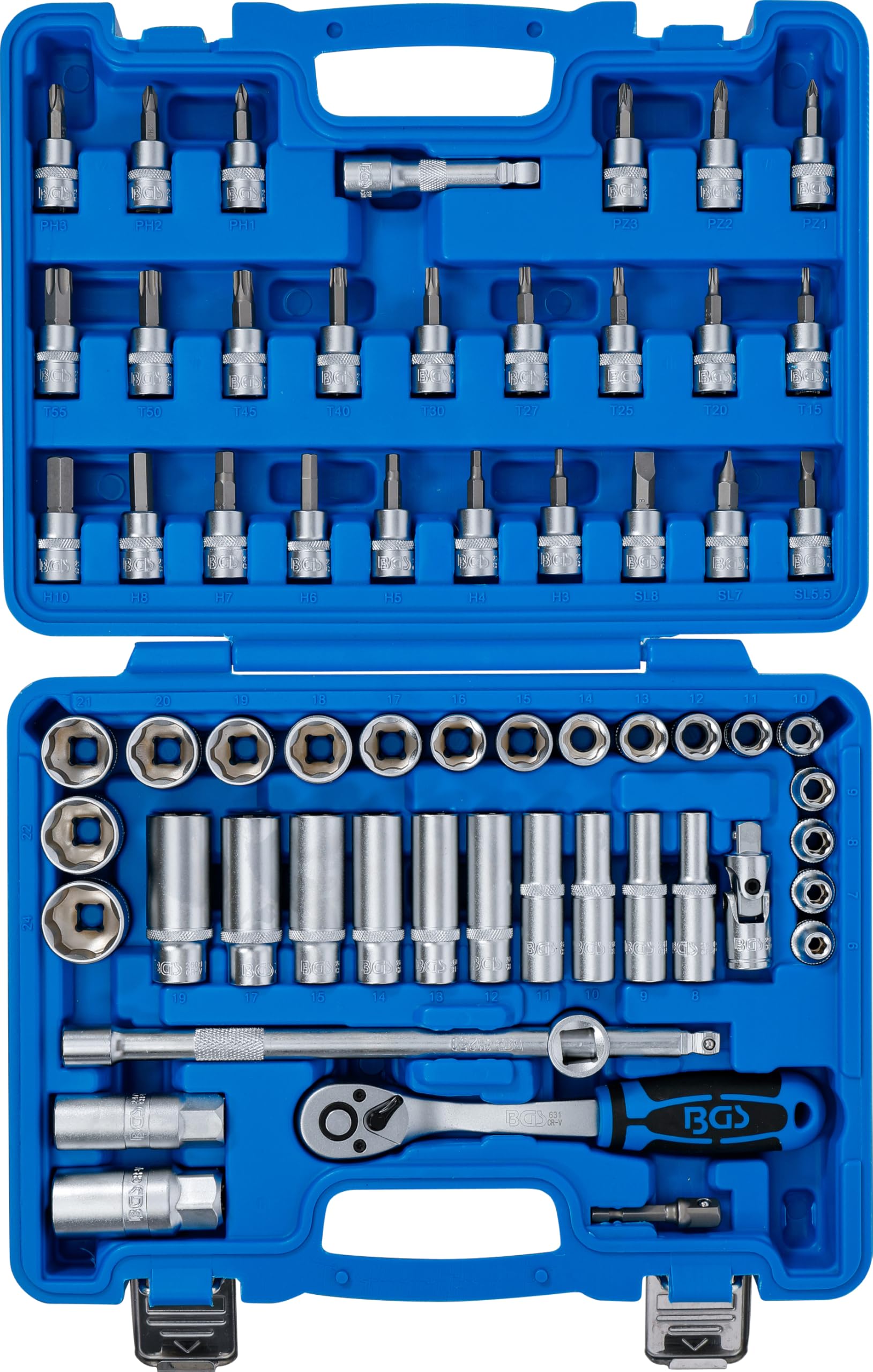 BGS 2229 | Coffret de douilles | 10 mm (3/8") | 61 pièces