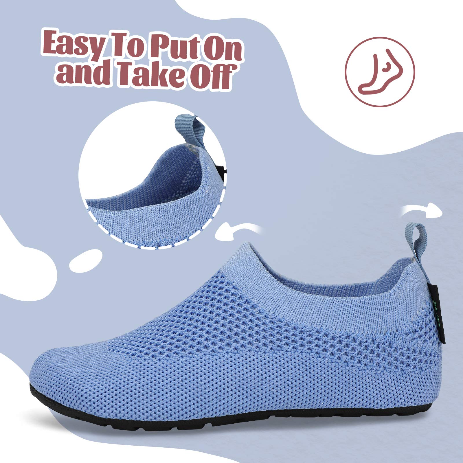 SAGUARO Zapatillas de Estar por Casa para Niños Ligeras Zapatos de Punto Gr.20-37