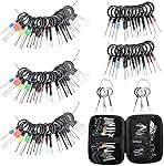 Terminal Pin Removal Tool Kit 82 Pcs Depinning Electrical Connector Pin Extractor Tool Set Wire Terminal Release for Automotive Car Household Devices