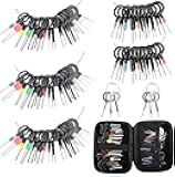 Terminal Pin Removal Tool Kit 82 Pcs Depinning Electrical Connector Pin Extractor Tool Set Wire Terminal Release for Automotive Car Household Devices - Black