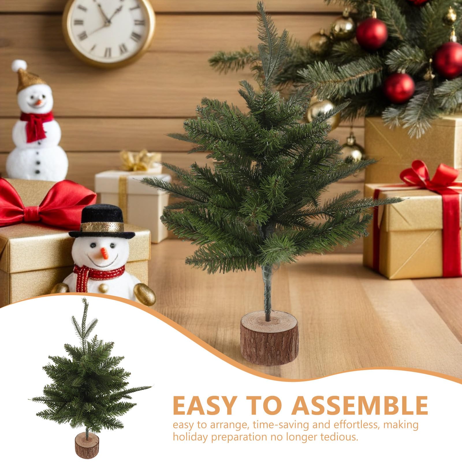 5 Stück Künstliches Tisch Weihnachts Mittelstück 45cm mit