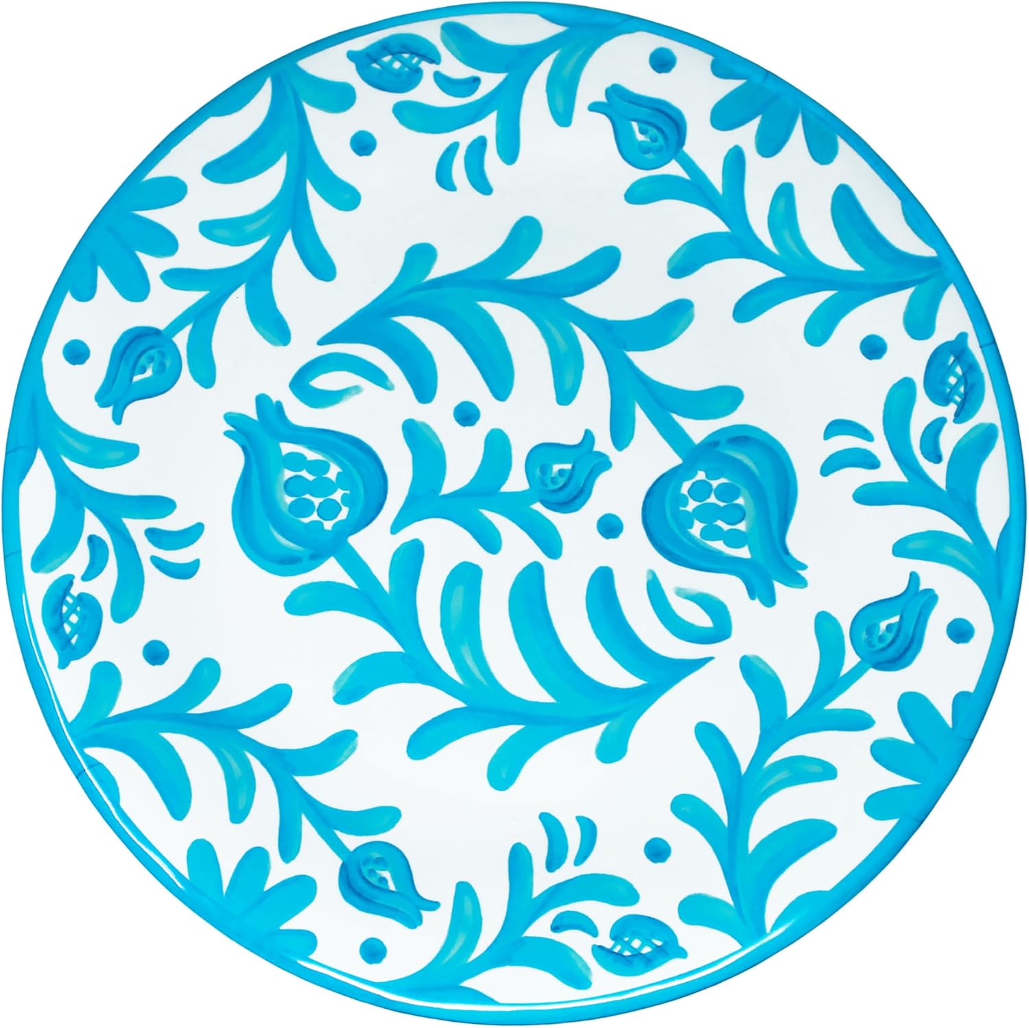 Le Cadeaux Luxury Melamine Dinner Plate 11 inch, Set of 4, Sicily Teal