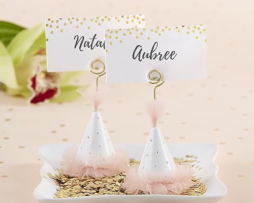 Miniatura 2 de Kate Aspen Sombrero de fiesta (juego de 6) portatarjetas de lugar, blanco, rosa y dorado