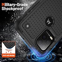 Vista 7 de Jeylly para Moto G Stylus 5G 2021 Funda con [2 Pack] Protector de Pantalla de Vidrio Templado, Protección Grado Militar Anti-Arañazos, Funda