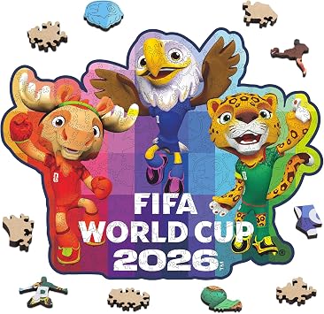 FIFA World Cup 2026 Wood Puzzle Collectible Mascots Shine 200Pcs DecorGift