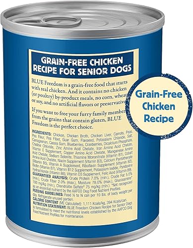 Miniatura 2 de Blue Buffalo Freedom - Alimento húmedo para perros mayores sin granos, libre de glúteos y conservantes artificiales, hecho con ingredientes