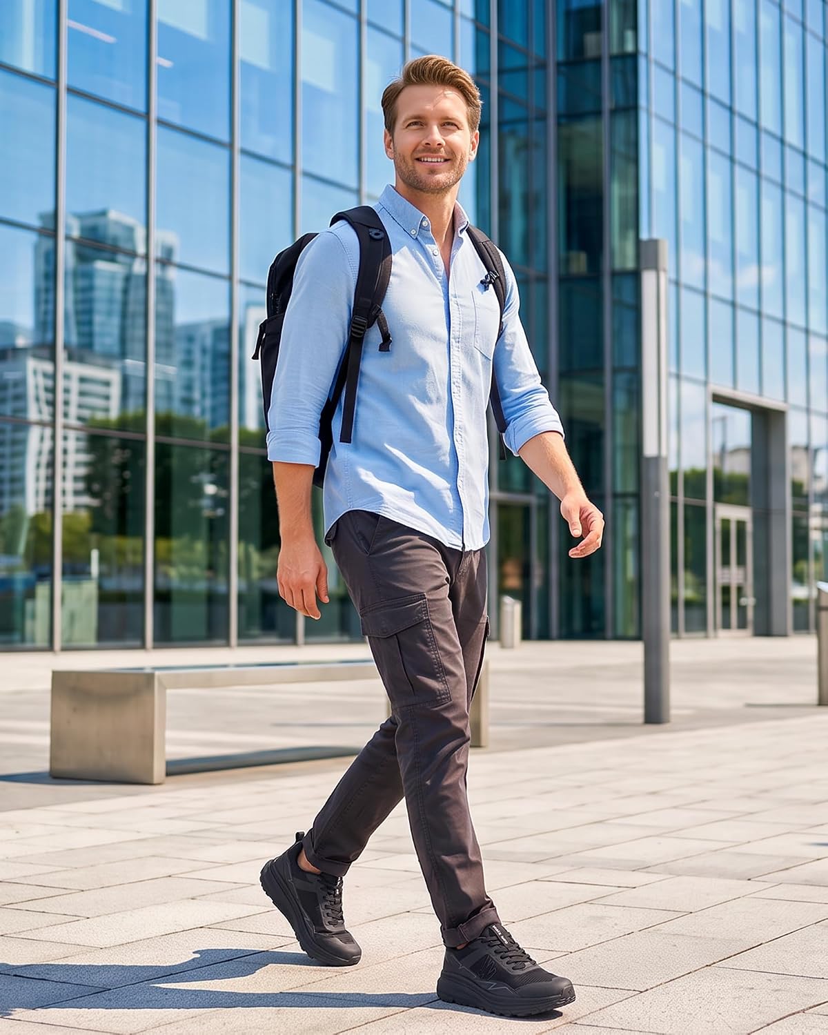Walking Shoes for Men, Orthopedic Mens Walking Shoes with Arch Support
