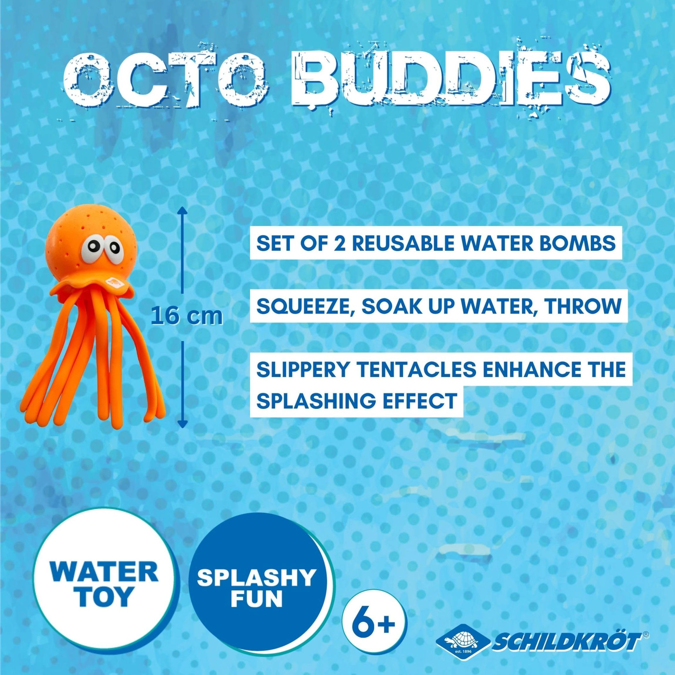 Schildkröt® Octo Buddies, zwierzęta wodne z efektem pompy wodnej, dla dzieci w wieku od 3 lat, idealne do basenów, basenów, wann
