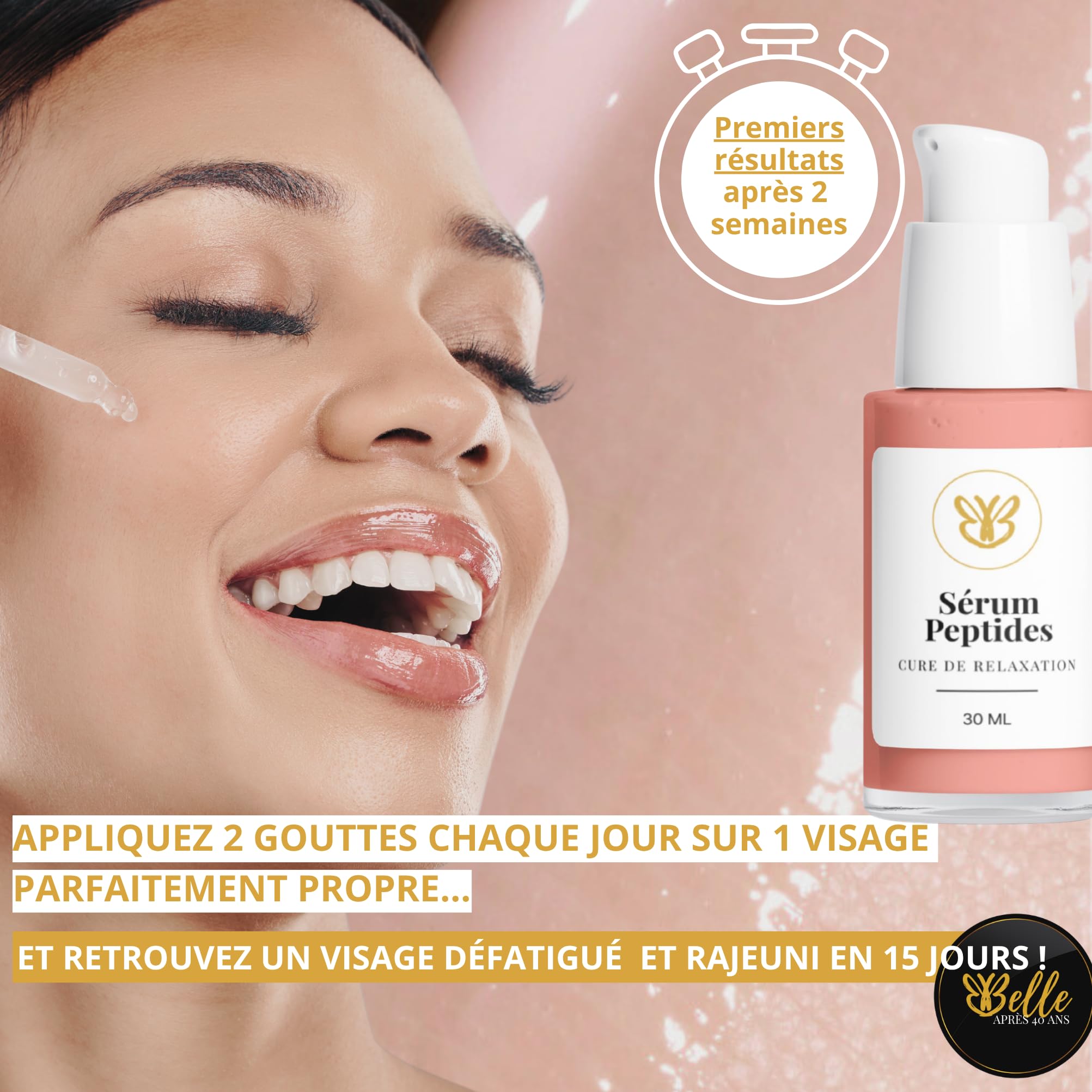 Sérum Botox-Like – Certifié Ecocert – 100% Naturel – Liftant, Lissant & Raffermissant – Anti-Rides Visage, Yeux & Cou – Peau Mature