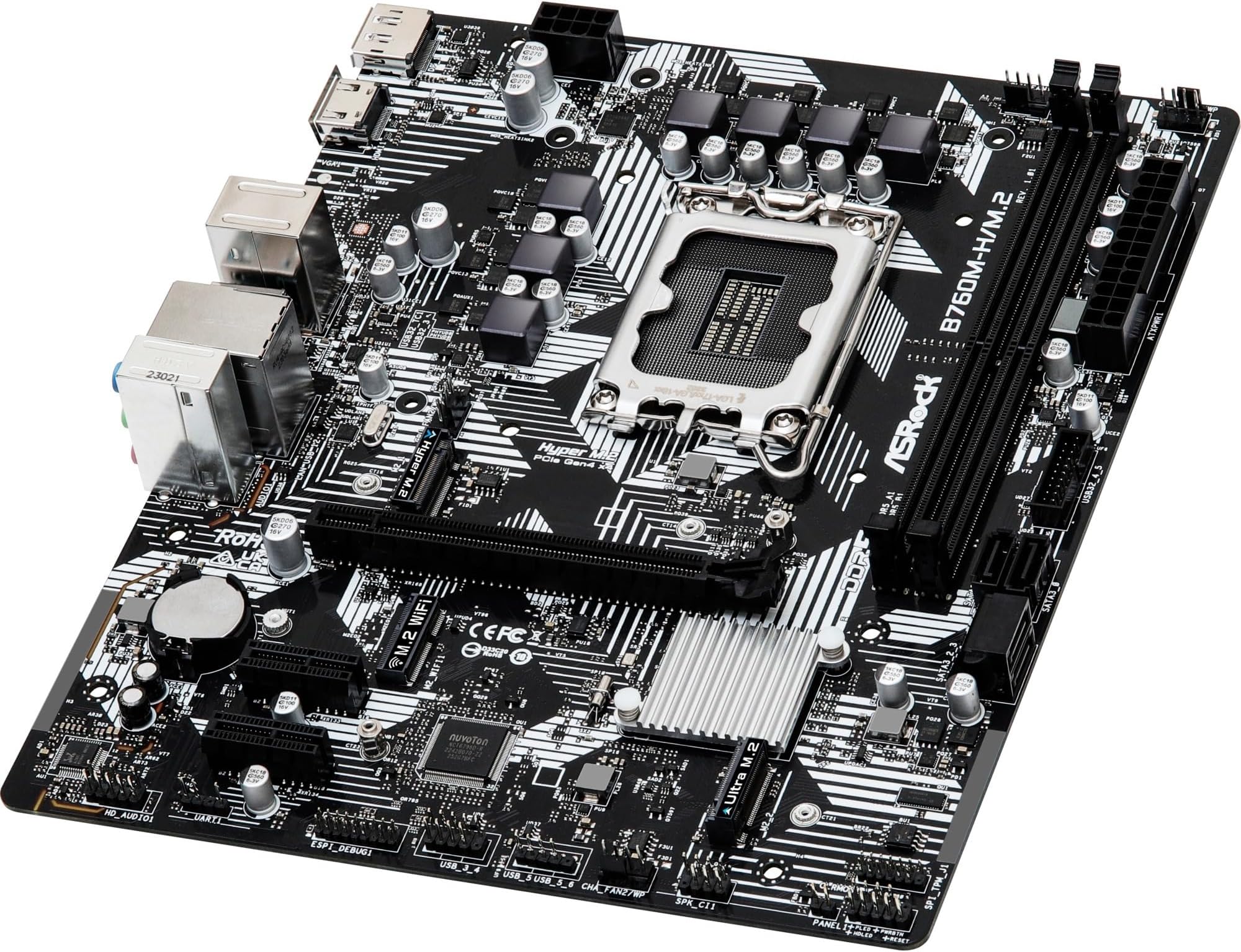 ASROCK Carte Mère B760M-H/M.2 DDR5 (Intel LGA 1700) Micro ATX