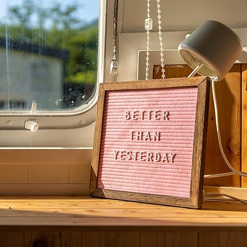 Miniatura 7 de Marco de madera rústica de fieltro de doble cara tablero de letras de 12 x 16 pulgadas con letras, soporte, juego de tijeras, mensaje para el aula,