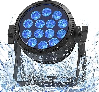 Waterproof Par Lights Outdoor High Bright 14X18W LED RGBW 4in1 DMX 4/9CH Stage Lighting for Outdoor Performance, Convention Halls, Auditoriums, Live Bands, and Studios