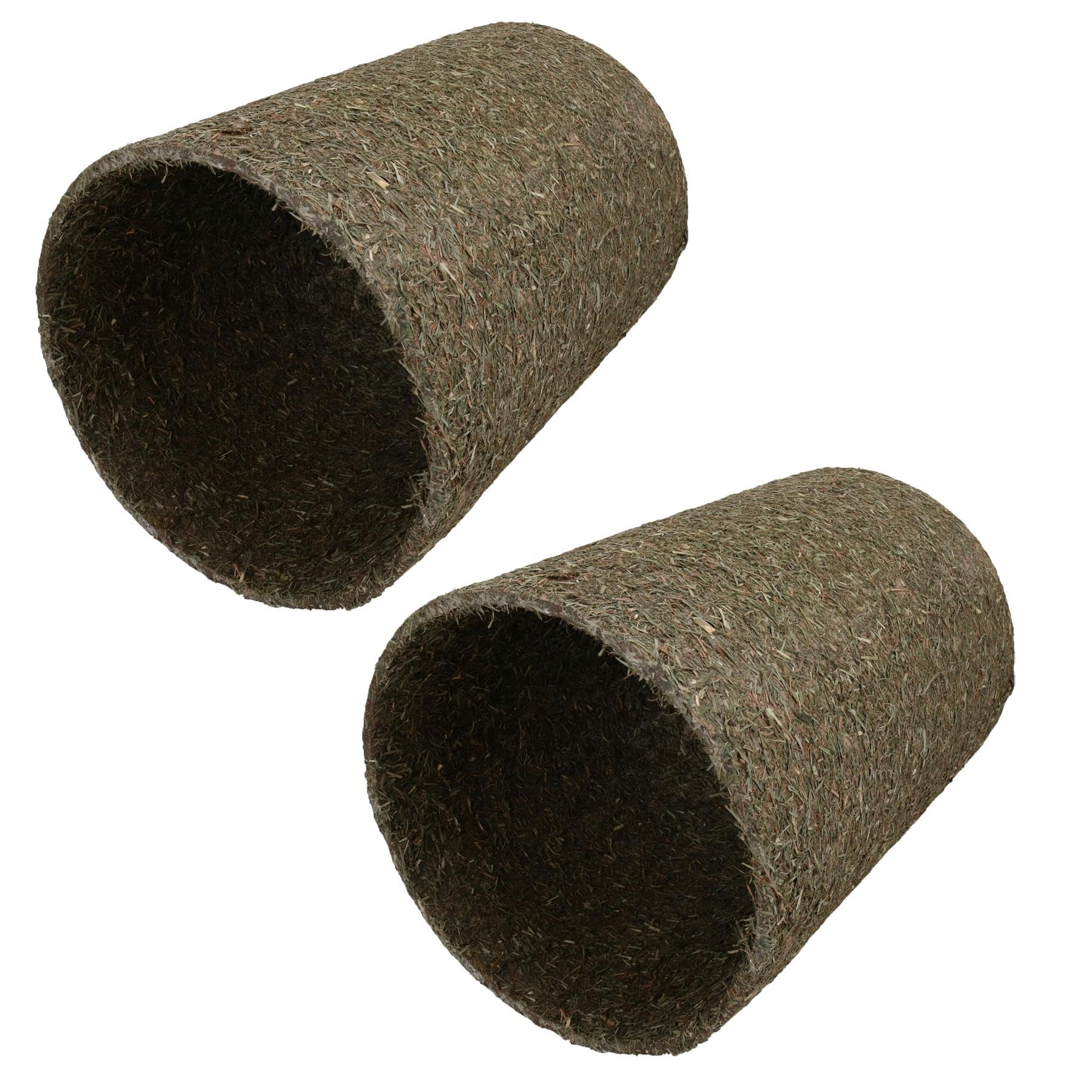 AB Tools 2PK Large Rabbit Pet Guinea Naturals Treat Hay'n'Hide Meadow Tunnel 21X21X30