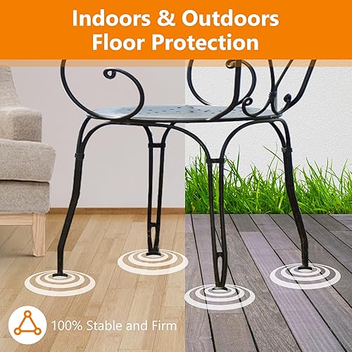 Miniatura 7 de Paquete de 24 tapas redondas de plástico para patas de muebles de patio de 1-12 pulgadas, tapas de patas de sillas de patio para sillas de metal,