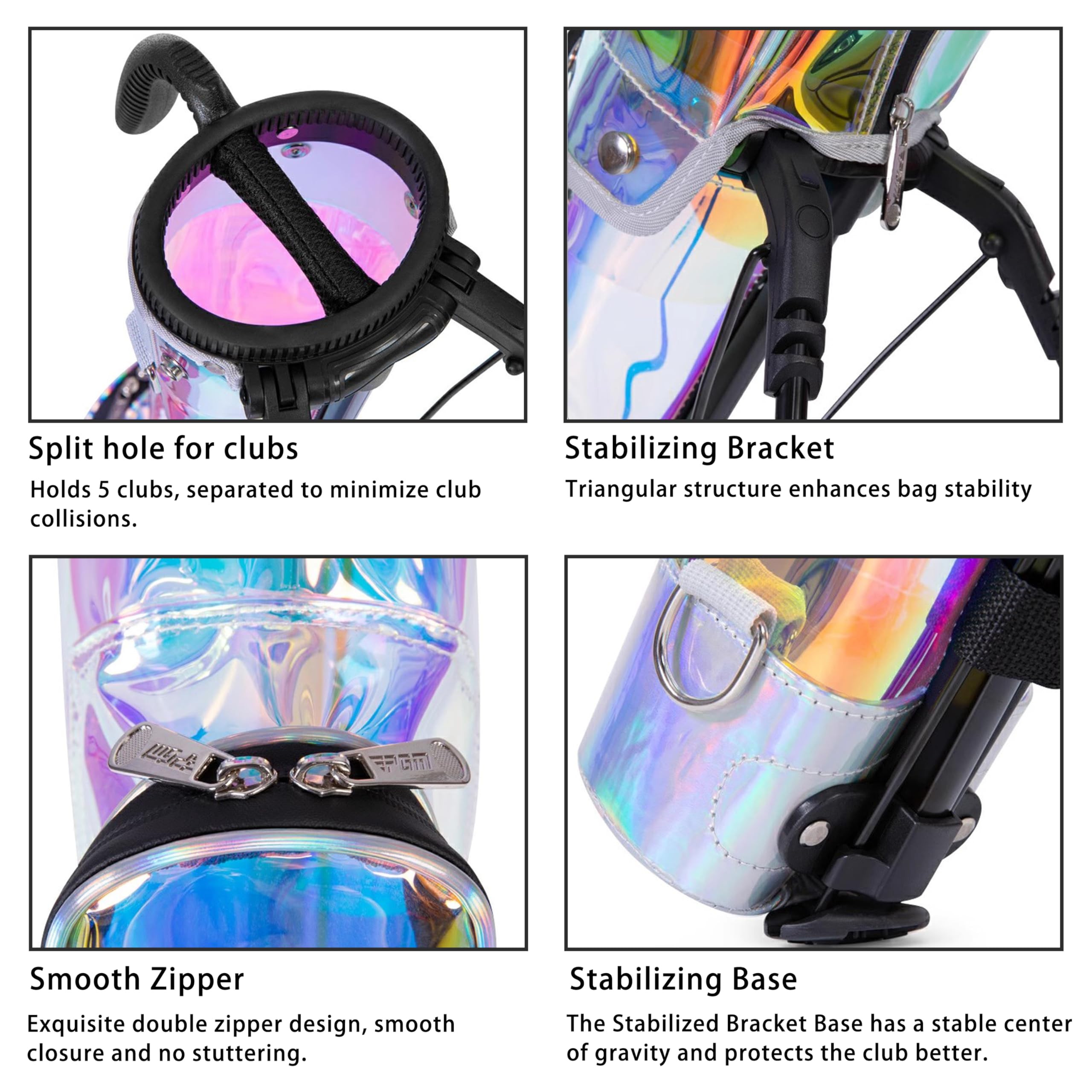 PGM Golf Sunday Bags - Leichte Golftasche mit Ständer - Leicht zu tragen und langlebige Pitch Putt Golftasche - Golftasche für die Driving Range, Par 3 und Executive Courses - Golf Gun Bag