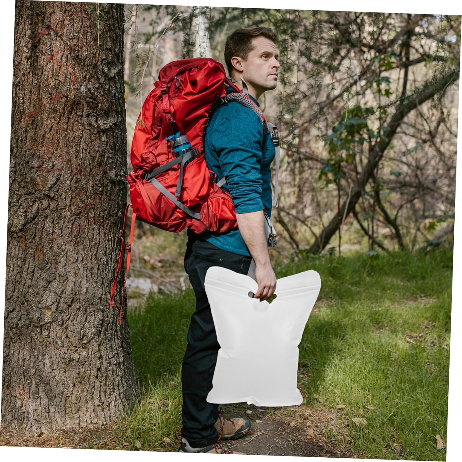 Portable Camping Shower Bag with Water Tube Large Capacity Outdoor Showers for Hiking Trekking and Emergency Use Lightweight Foldable Shower Pouches Material Easy Water Flow Control