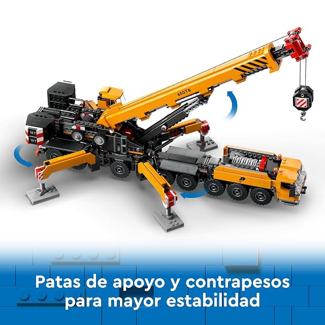 Foto 5 de 8 de LEGO City Grúa de Obra Móvil Amarilla de Juguete de Construcción, Juego Creativo con Vehículos