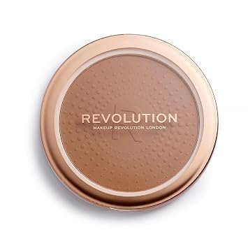 Revolution Mega Bronzer Powder, Warm | Matte Finish, Buildable Sculpting & All-Over Glow for Light to Deep Skin Tones, Vegan & Cruelty-Free, 0.52 oz