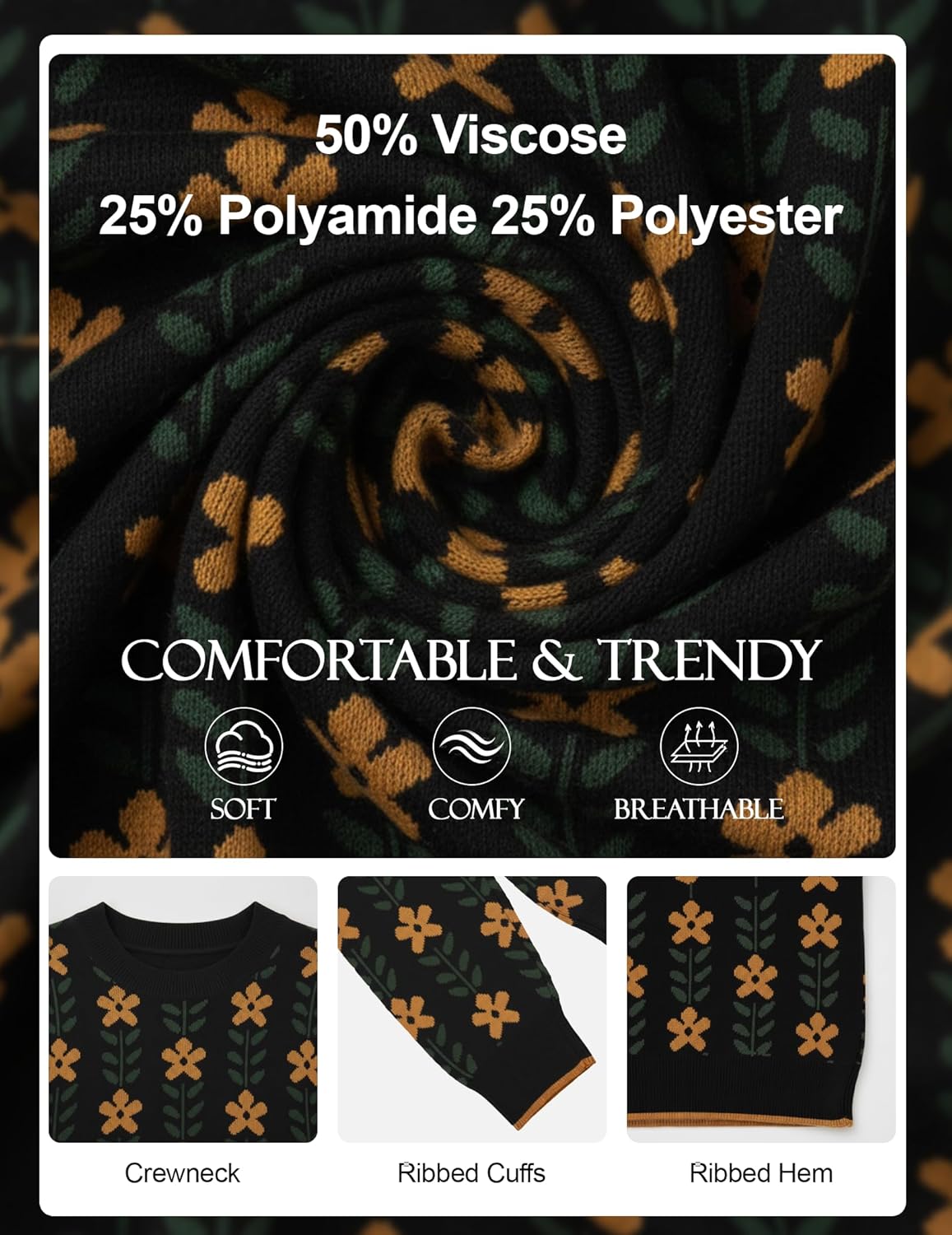 Women's Spring Pullover Sweater Long Sleeve Oversized Printed Cute Crewneck Knitted Top 2026 Trendy Fashion - Image 5