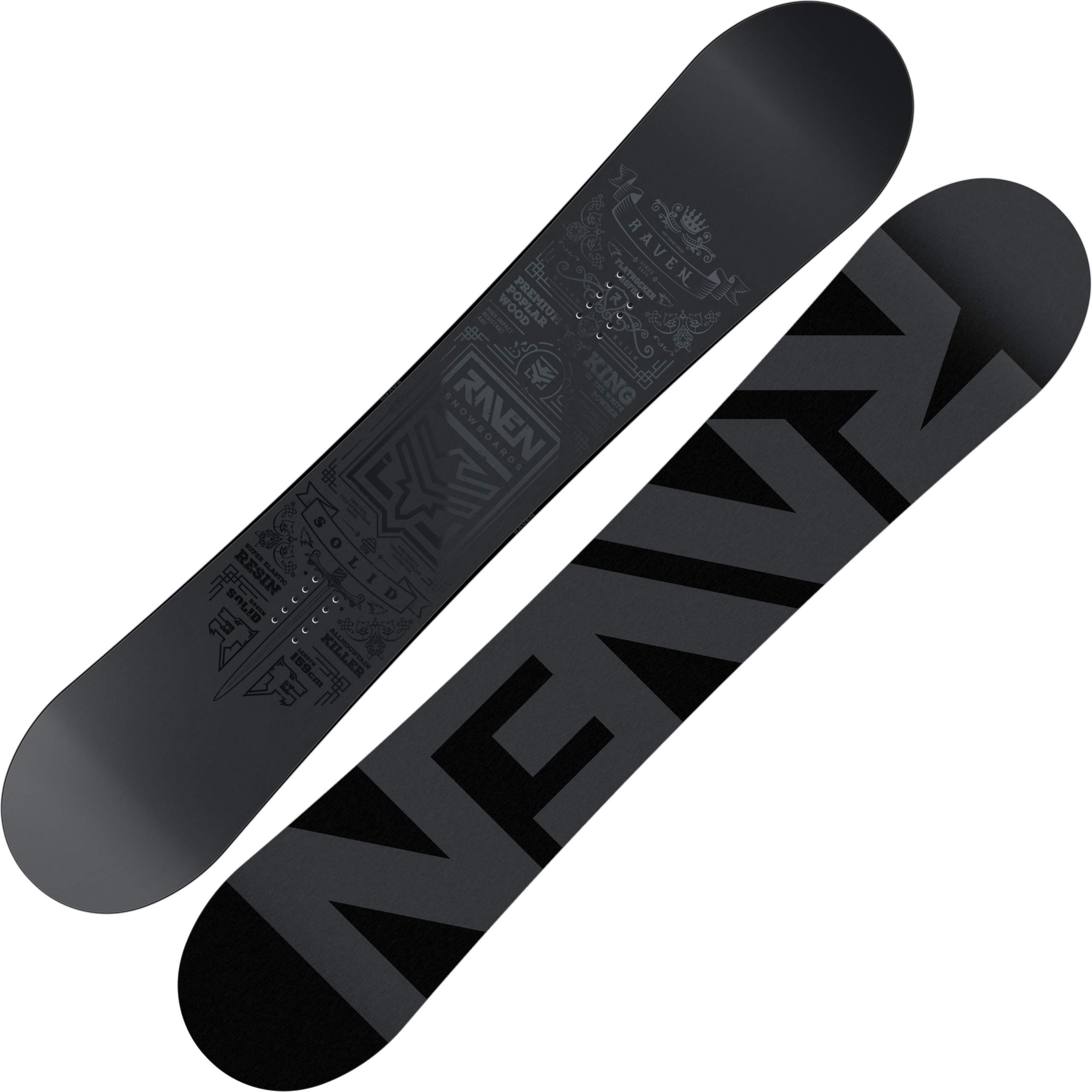 RAVEN Set Snowboard Snowboard Solid Steel + Attacco s230