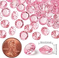 Vista 2 de Diamantes acrílicos de 0.394 pulgadas (0.394 in), piedras preciosas dispersas para mesa, para decoración de bodas, fiestas, cumpleaños, despedidas