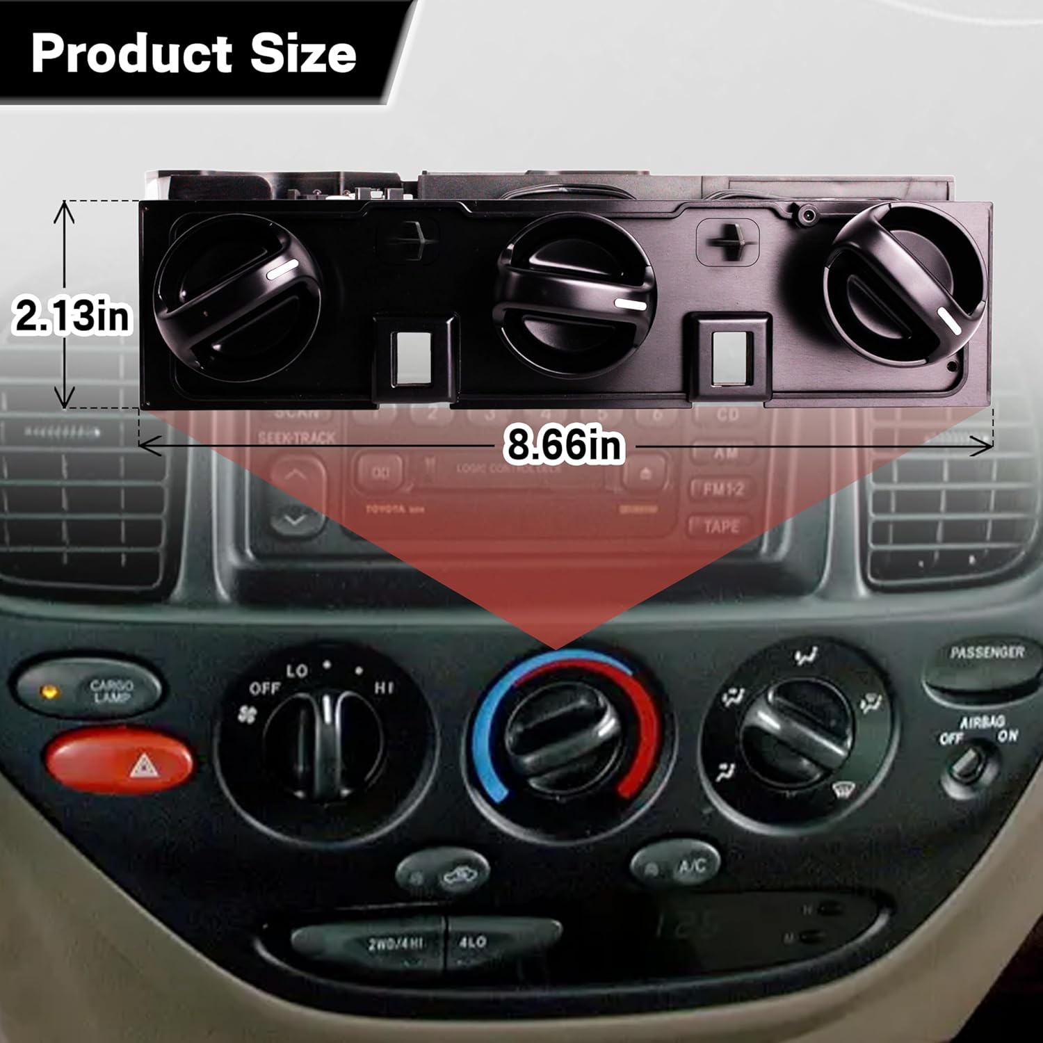 A/C Climate Control Module Air Conditioning Heater Temperature Switch Panel Fit for 2000-2006 Toyota Tundra Replace for 55910-0C010 55905-0C010