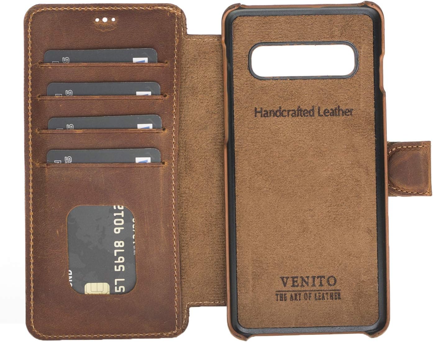 Up To 40% OFF Venito Siena Handmade Ultimate Premium Leather Wallet Case with RFID Protection Feature for Samsung Galaxy S10 (6.1 inch) (Antique Brown) Buy 1 get 1 Venito Siena Handmade Ultimate Premium Leather Wallet Case with RFID Protection Feature for Samsung Galaxy S10 (6.1 inch) (Antique Brown)