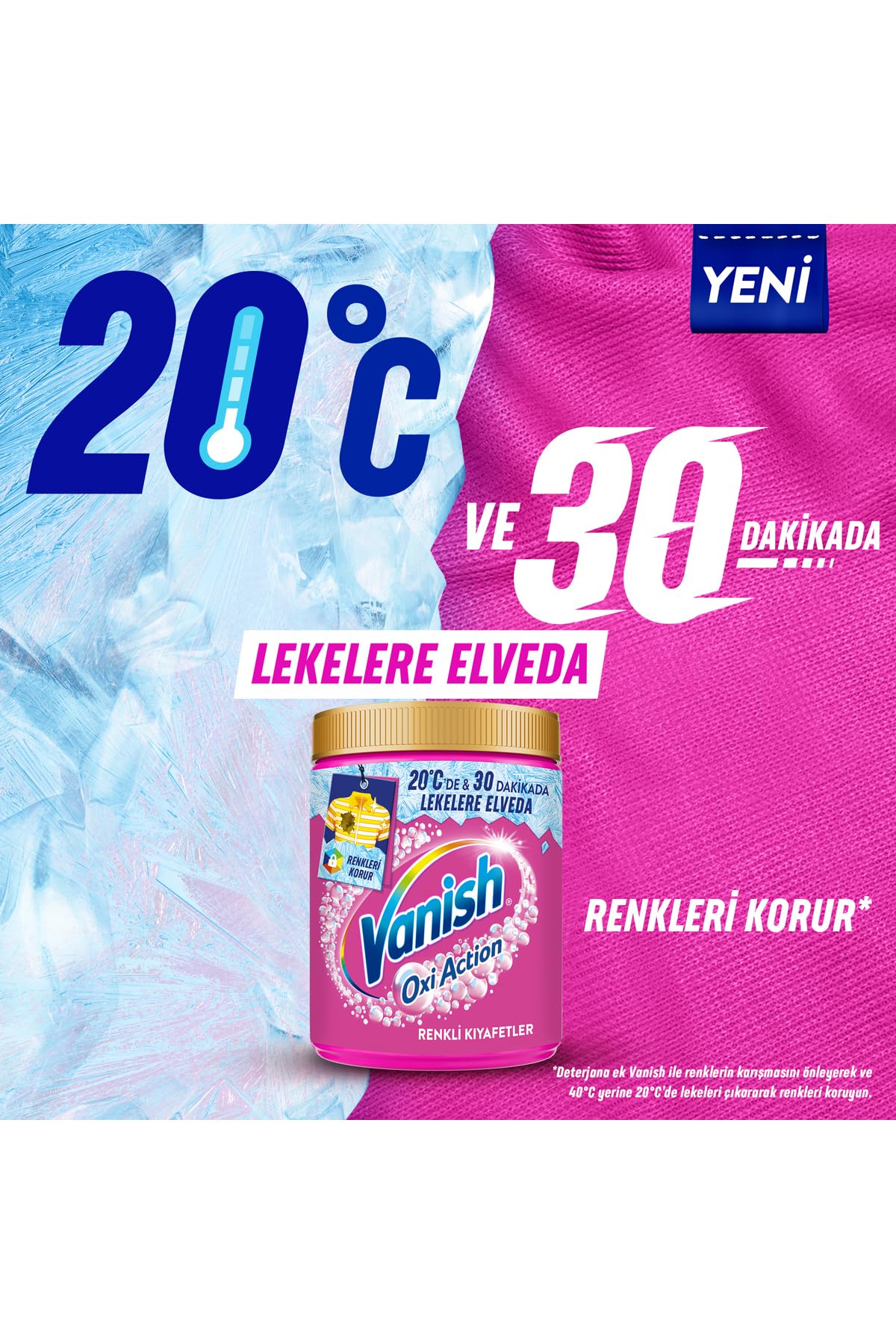 Vanish Kosla Multipower Renkliler için Leke Çıkarıcı ve Çamaşır Deterjanı Güçlendirici Toz (1 x 800 g)