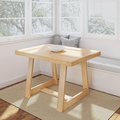 Miniatura 8 de Plank+Beam Banco de Comedor de Granja de 60 Pulgadas, Banco de Entrada de Madera Maciza, Banco de Madera para Exteriores, Asiento de Comedor de