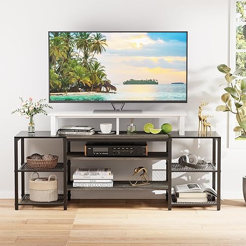 Miniatura 6 de aboxoo Elevador de TV de 45 pulgadas para TV de 32 a 60 pulgadas, estante elevador de TV, elevador de soporte de TV de mesa, mesa de monitor de