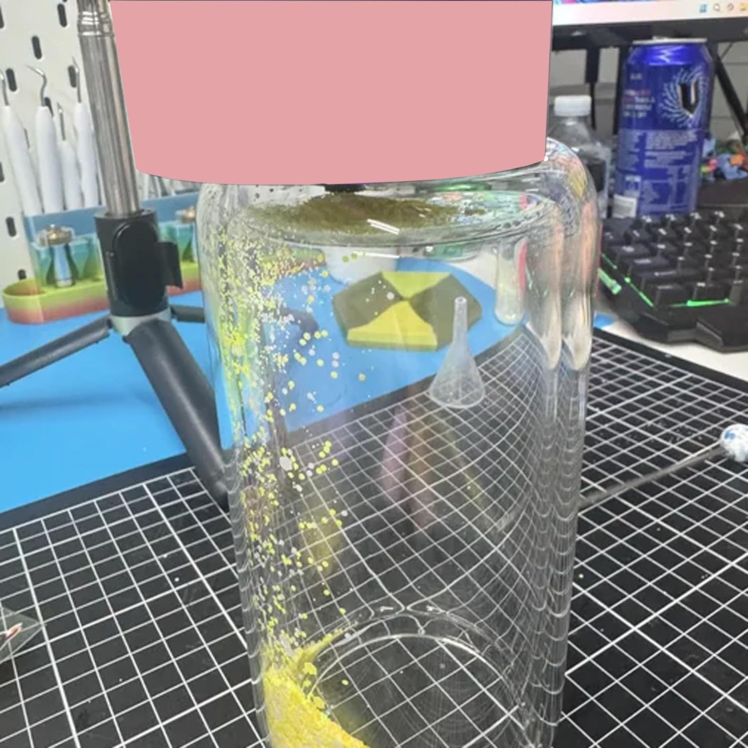 JILINWE Pink Snow Globe Glitter Funnel, 3-Piece Set, Large & Small Funnel for Snow Globe Tumblers, No Mess, Silicone & Plastic Material