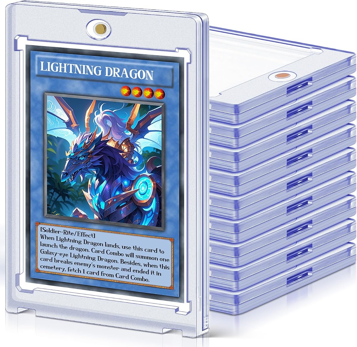 10 ct Magnetic Card Holders for Trading Cards, 35 pt Hard Cards Sleeves Case Fit for MTG Cards, Standard Cards, Sports Cards, Baseball Cards