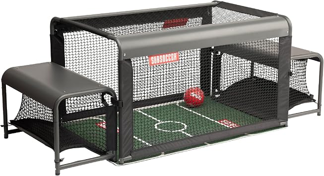 S3 Edge Bench Soccer Game with Mat and Ball, Portable Table Set | Sturdier next generation design, quick to assemble for home, office, beach or backyard