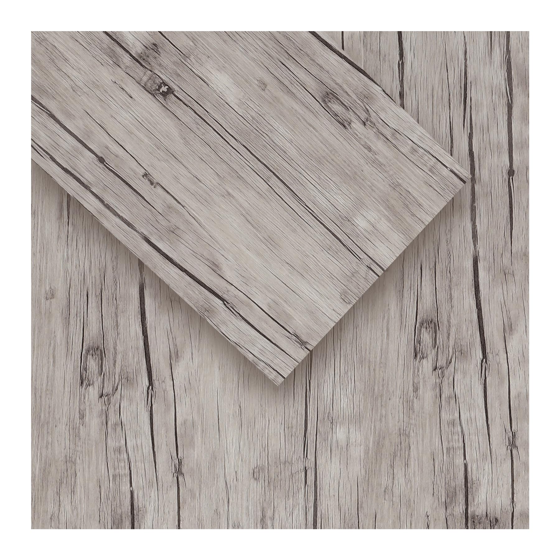 INMOZATA 36Pcs Self-adhesive PVC Flooring Planks Floorboard Planks Waterproof Floor Wall Stickers for Kitchen Bathroom Home Floor Tile (Crack) โ image 1