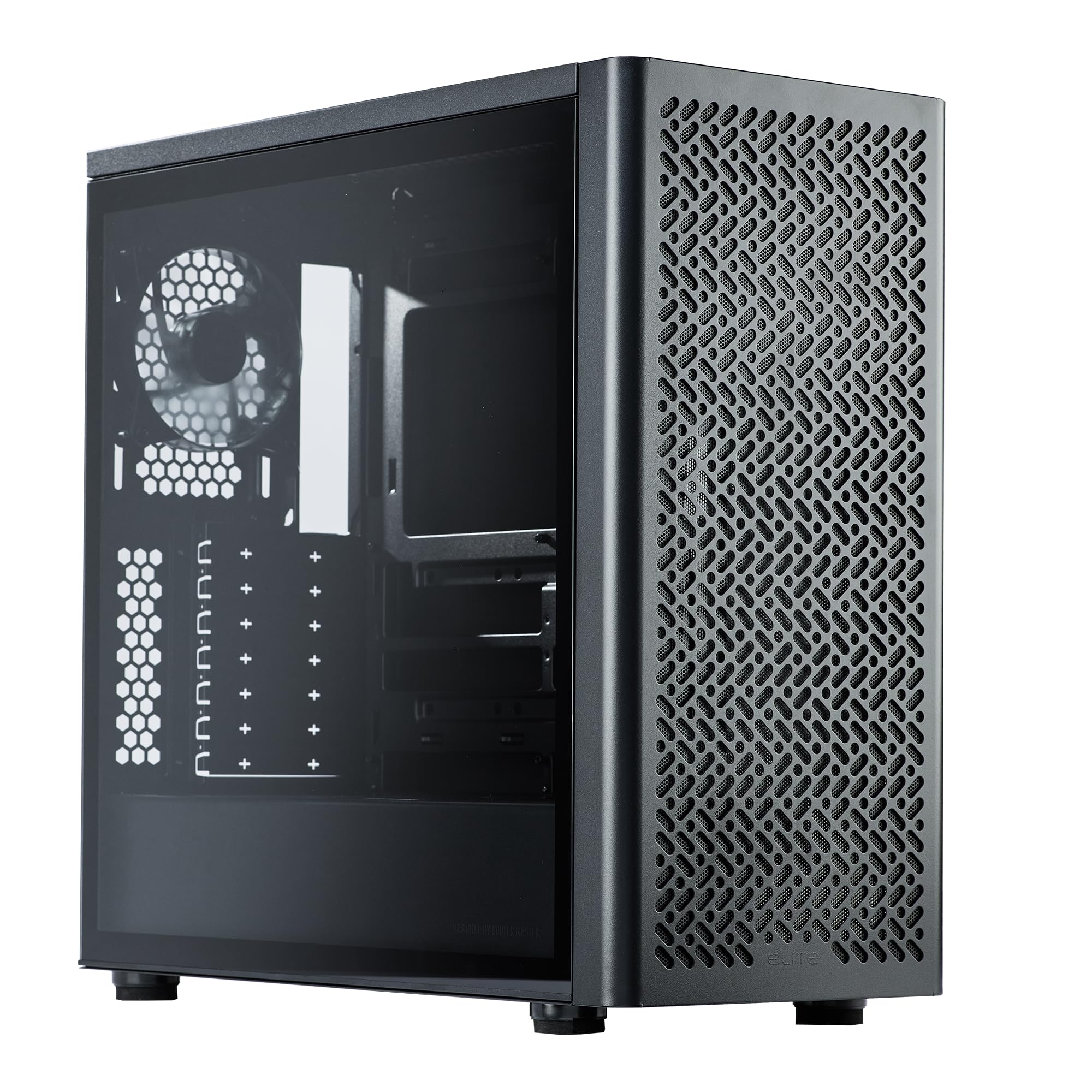 Cooler Master Elite 502 Lite ATX High Airflow Minimalist PC Case, 410mm GPU Max, Compatible RTX 5090|RX 7090 XT, 360mm AIO Max, Type C, Tempered Glass, 120mm Fan, Intakes Grill
