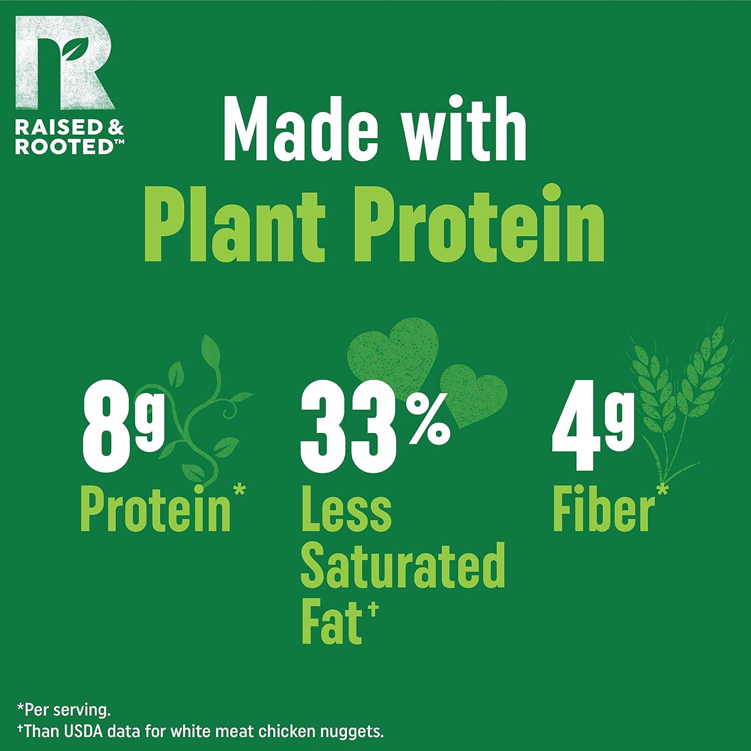 Raised & Rooted™ Nuggets Made with Plants, 8 oz (Frozen)