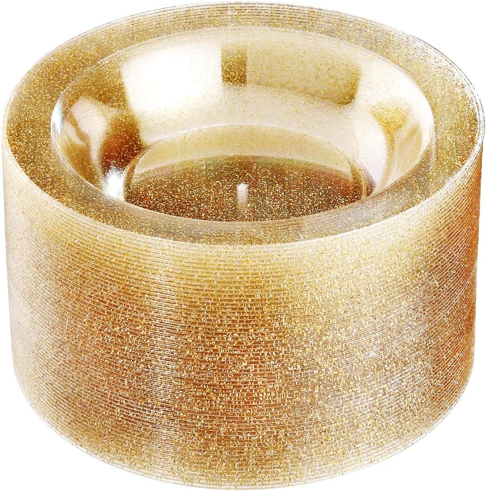 Liacere 60Pieces Gold Plastic Bowls-Disposable Gold Glitter Dessert Bowls-12OZ Premium Plastic Soup Bowls for Wedding &Parties & Christmas & New Year