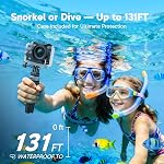AKASO EK7000 4K30FPS 20MP WiFi Action Camera with EIS Ultra HD 131FT Waterproof Underwater Camera Remote Control 4X Zoom Support External Microphone Black