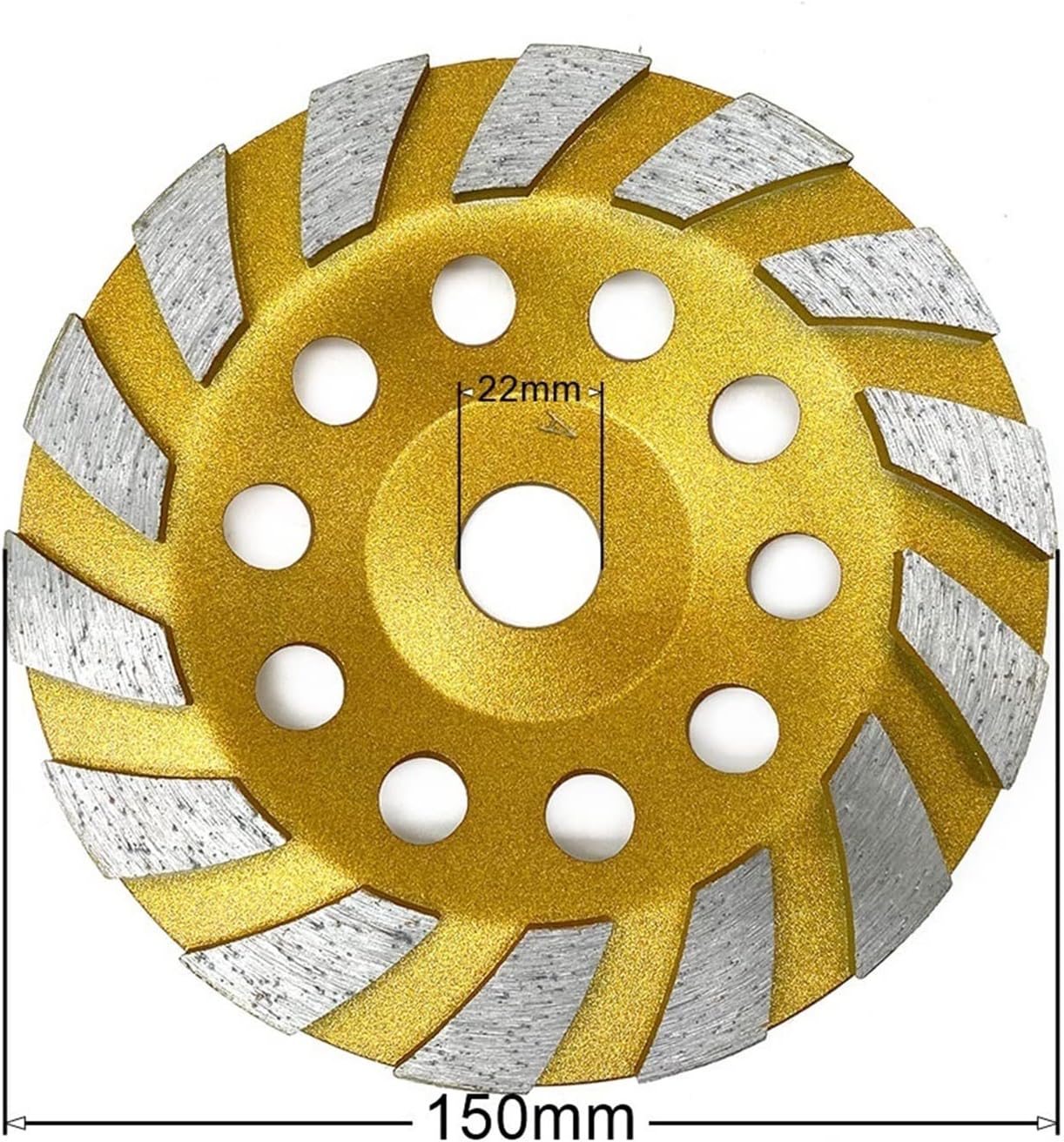 Seam Setter, 150MM 6’’ Diamond Grinding Wheel Cup Disc Bowl Shape for Marble Grnaite Concrete Stone Abrasive Tools,Precise Adjustments