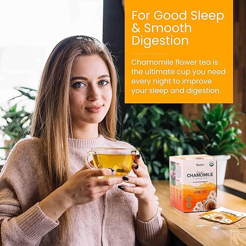 Vista 40 de Teaniru, Paquete surtido de muestras de té, 8 sabores exóticos de bienestar, envueltos individualmente en bolsas de té piramidales, ingredientes