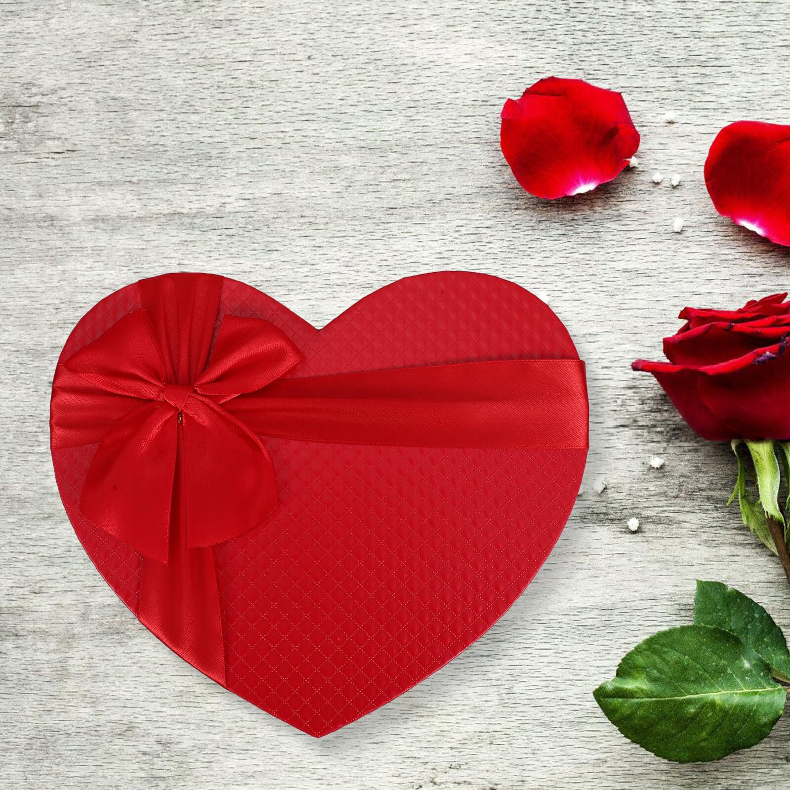 HOLIDYOYO Herzförmige Geschenkbox 3 Stück aus Langlebigem Papier Zarte Dekorative Verpackung für Blumen und Geschenke zu Valentinstag Hochzeit Muttertag