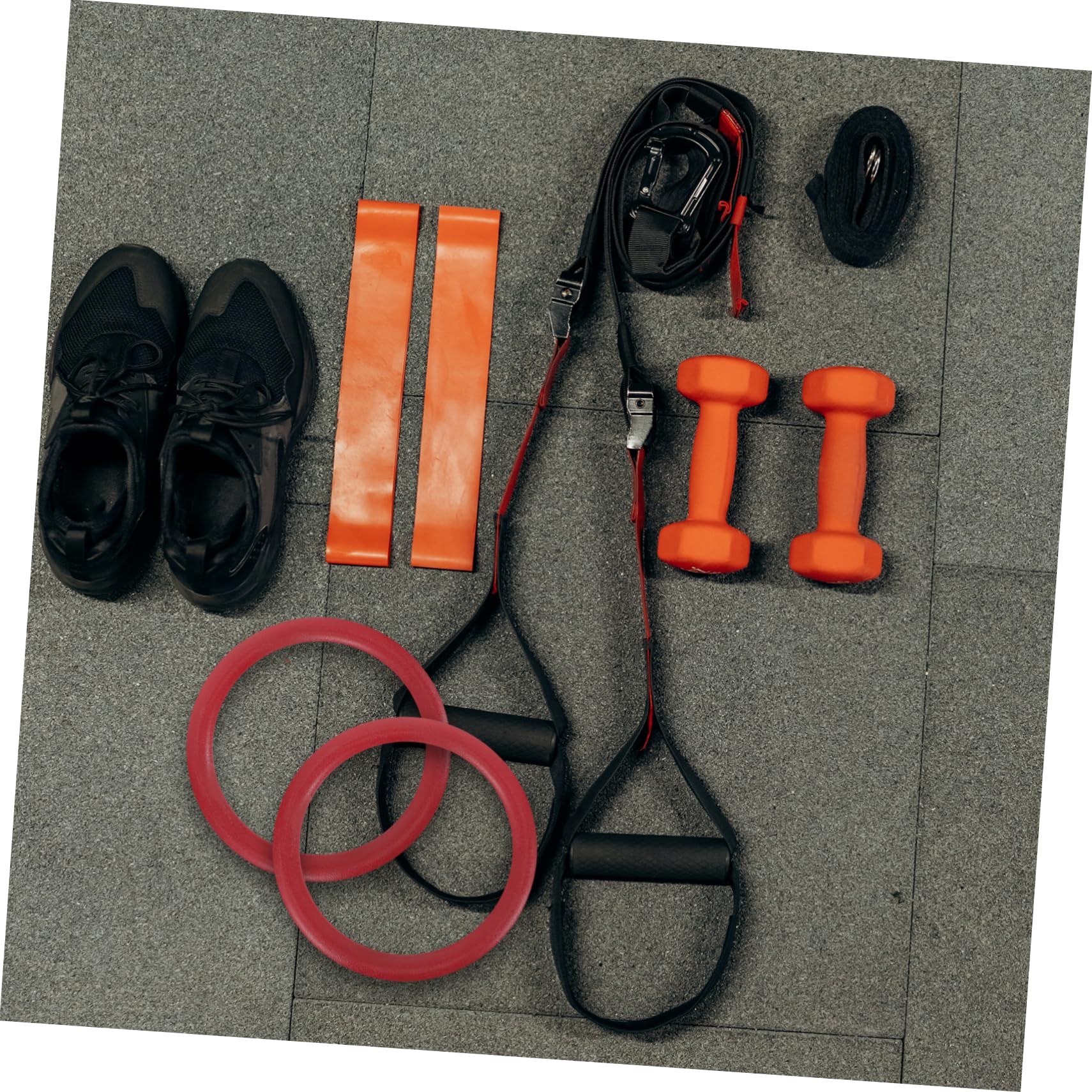 Hemoton Versatile Gymnastics Rings Pull up Rings for Boys and Girls Anti-Slip Design Outdoor Indoor Gym